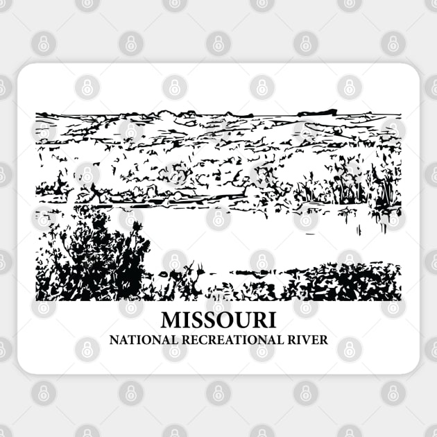 Missouri National Recreational River Sticker by Lakeric
